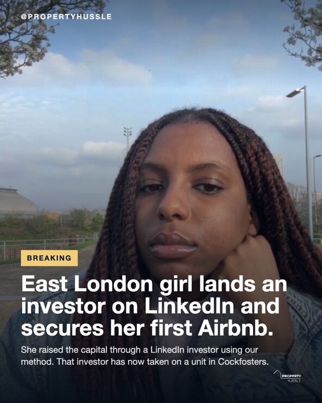 East London girl lands an investor on LinkedIn and secures her first Airbnb